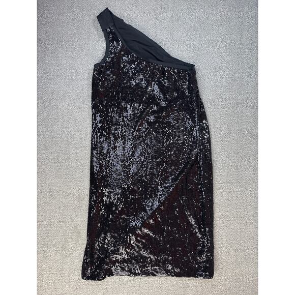 Tory Burch Dress One Shoulder Sequin Mini Cocktail Formal Size Small - Picture 2 of 6